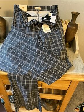 Altar'd State Black Plaid Women’ Wide Leg Chinos 27! Cute Sexy!